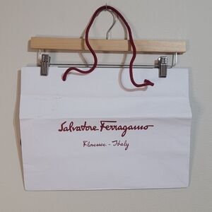 Salvatore Ferragamo White and Red Garment Bag